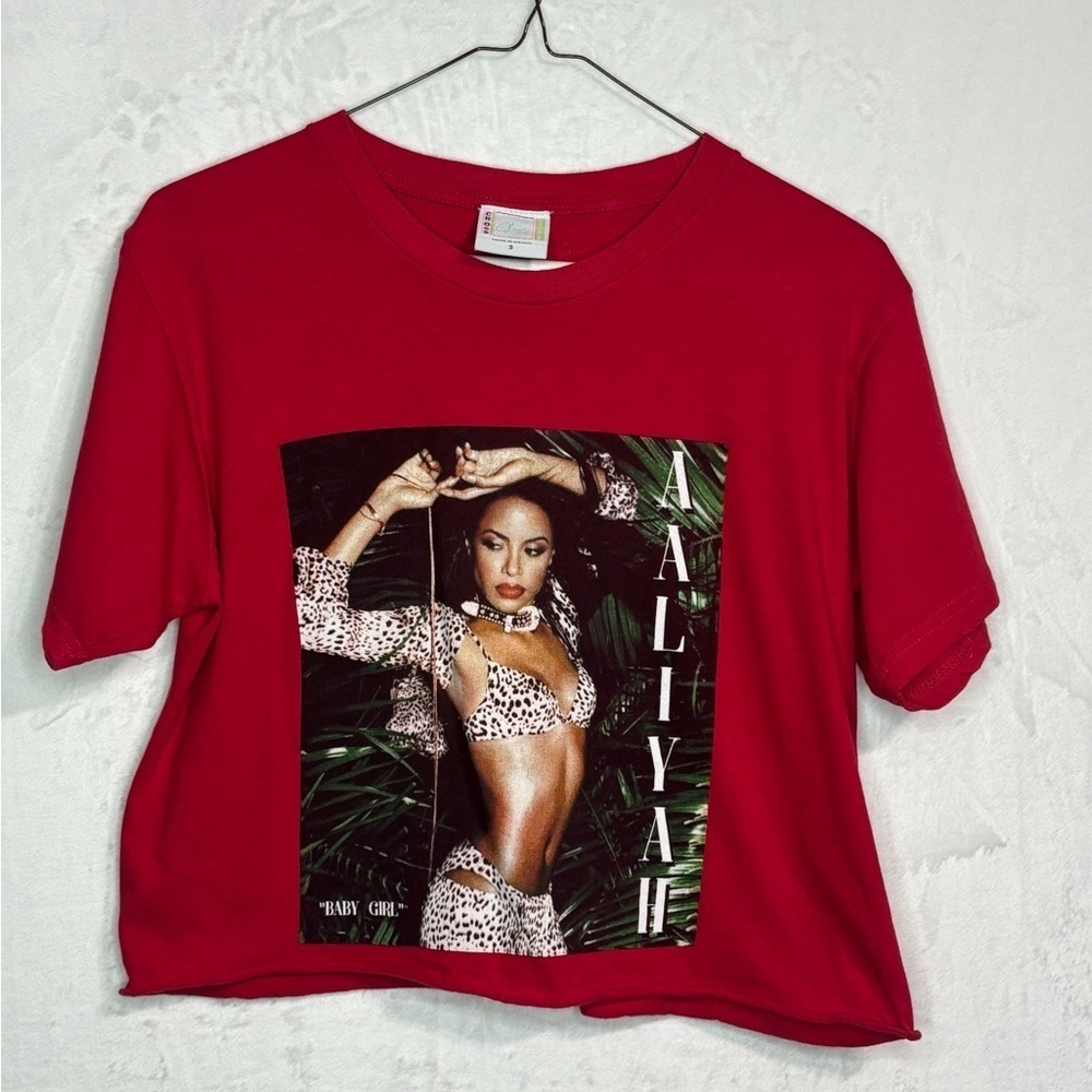 Cross Colours Aaliyah Bold Red Graphic Crop Top